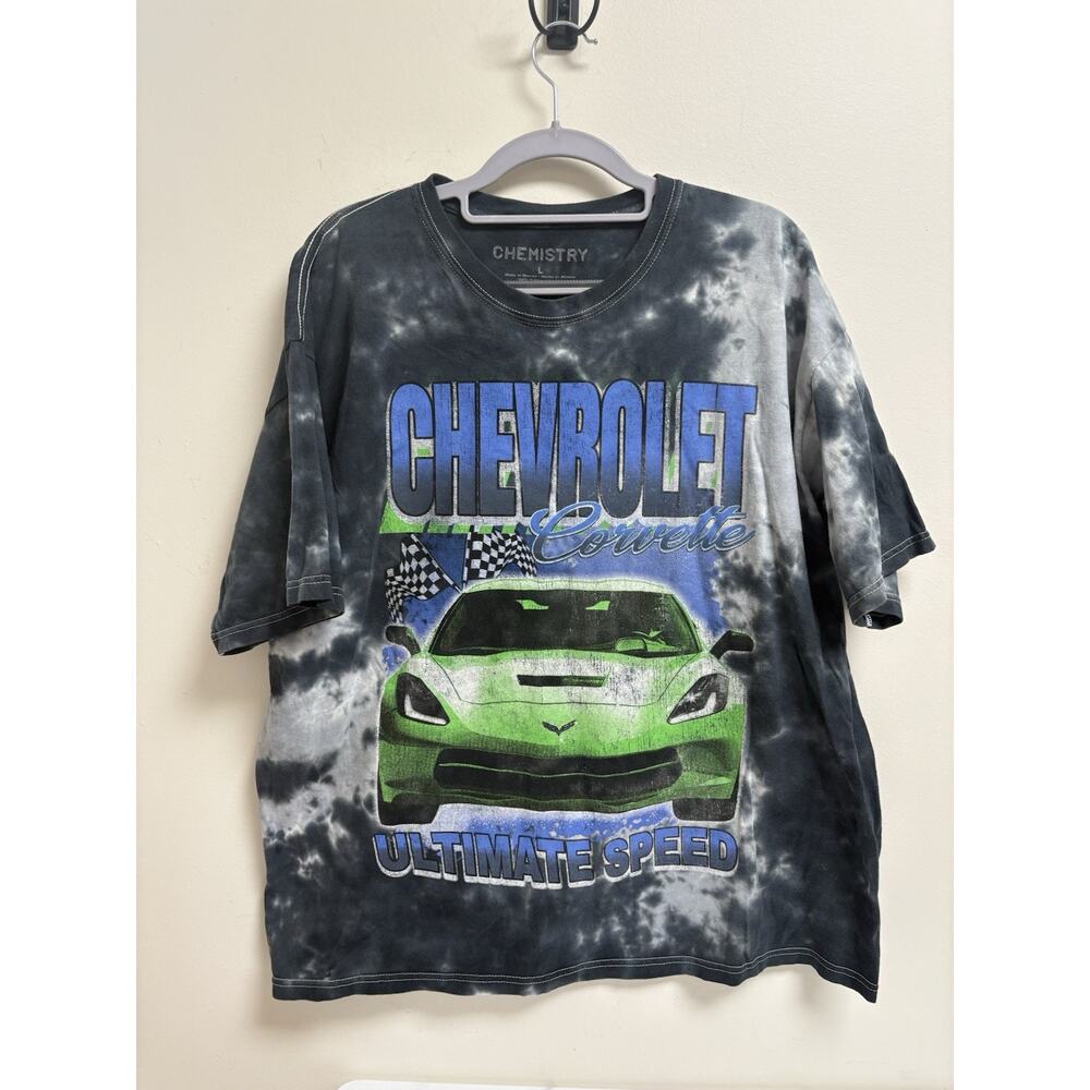 Chemistry Chevrolet Corvette Unisex Tie-Dye Graphic T-Shirt‎ Size Large